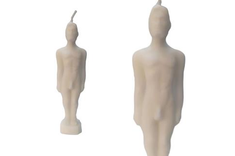 FIGURAS DE CERA | FIGURA CERA HOMBRE COLOR BLANCO 18 CM.