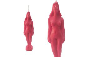 FIGURAS DE CERA | FIGURA DE CERA MUJER COLOR ROJO 18 CM.
