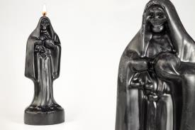FIGURAS DE CERA | FIGURA DE CERA SANTA MUERTE COLOR ROJO
