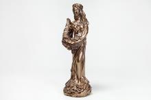 FIGURA DIOSA FORTUNA CON CUERNO DE LA ABUNDANCIA 22 X 7 CM.