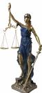 FIGURA DIOSA JUSTICIA COLOR DORADO Y AZUL 70 CM RESINA