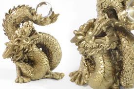 Novedades | FIGURA DRAGON CHINO CON BOLA DE CRISTAL RESINA 13X7CM