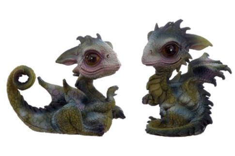 COMODIN | FIGURA DRAGON VERDE ADORABLE (MODELO 2) 7 X 6.5 X 8.5CM