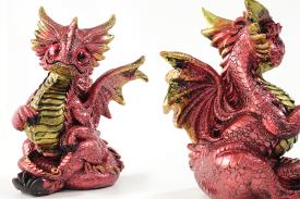FIGURAS DRAGONES | FIGURA DRAGONCITO COLOR ROJO 14,5CM