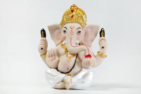 BUDAS Y GANESHAS | FIGURA GANESHA TONOS CLAROS 11X9CM