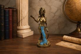 DIOSAS | FIGURA MEDUSA CON VESTIDO AZULADO 29 X 10,5 CM.