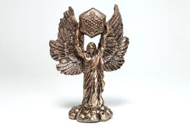 SANTOS Y ARCANGELES | FIGURA METATRON CON CUBO 15 X 11,5 CM.