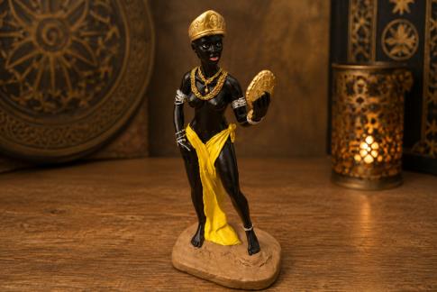 COMODIN | FIGURA ORISHA OSHUN (AMOR Y PROSPERIDAD) 23 X 11 CM.