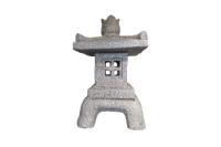 FIGURA PAGODA GRIS 24X21X40 CM.
