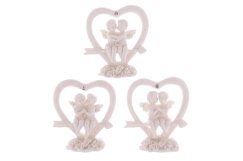 COMODIN | FIGURA QUERUBINES SENTADOS EN UN CORAZON DE CUPIDO altura 5.5m anchura 5.5cm