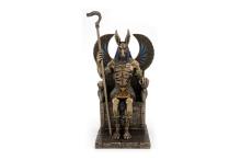 FIGURA RESINA ANUBIS DIOS EGIPCIO 27X14X13CM
