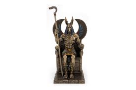EGIPTO | FIGURA RESINA ANUBIS DIOS EGIPCIO 27X14X13CM
