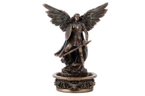 SANTOS Y ARCANGELES | FIGURA RESINA ARCANGEL MIGUEL CON BASE 19X8X10CM