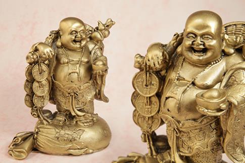 FENG SHUI, VARIOS | FIGURA RESINA BUDA DE LA ABUNDANCIA Y LA PROSPERIDAD 14X17 CM.