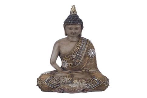 COMODIN | FIGURA RESINA BUDA MEDITACION 14.5 X 7.5 X 19 CM.