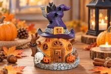 FIGURA RESINA CASITA HALLOWEEN 15 X 12 CM.