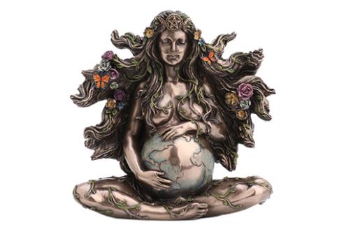 FIGURAS CELTAS | FIGURA RESINA GAIA MADRE TIERRA. EMBARAZADA SENTADA 17.5 X 9 X 17.50