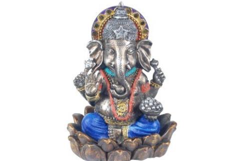 COMODIN | FIGURA RESINA GANESHA RESINA DE COLORES 17 X 12 X 11 CM.