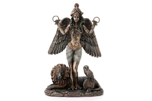 DIOSAS | FIGURA RESINA ISHTAR DIOSA MESOPOLITAMIANA DEL AMOR Y EL PODER 22X14X8,50CM