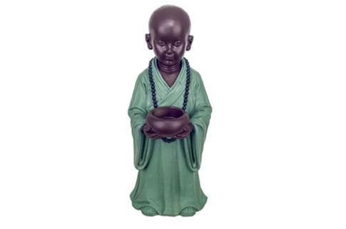 FIGURAS DIOSES, BUDAS Y MONJES | FIGURA RESINA MONJE 11.5 X 12 X 30 CM.