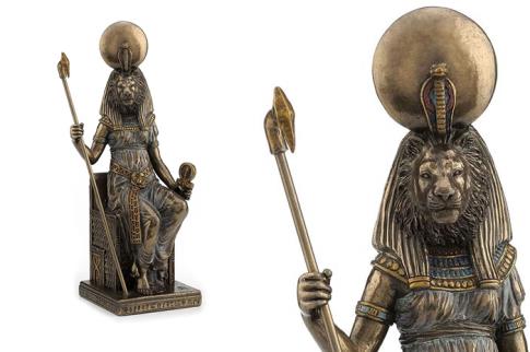 SANTOS Y ARCANGELES | FIGURA RESINA SEKHMET 8X7X20CM
