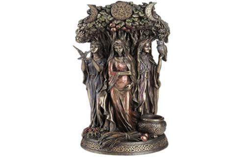 FIGURAS CELTAS | FIGURA RESINA TRIPLE CELTA HECATE 13,50 x 14 x 26 CM CM.