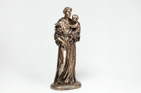 SANTOS Y ARCANGELES | FIGURA SAN ANTONIO DE PADUA SOBRE PEDESTAL 19 X 7,5 CM.