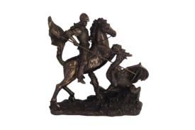 FIGURAS CRISTIANAS | FIGURA SAN JORGE MATANDO AL DRAGON 16X17X8,5 CM.