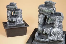 FUENTES FENG SHUI | FUENTE RESINA BUDA MEDITACION 16x20CM
