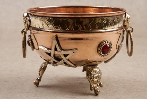 COMODIN | INCENSARIO BOL CON PENTAGRAMA 11 X 7.5 CM. (4")