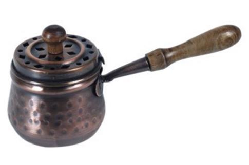 COMODIN | INCENSARIO DE LATON CON ASA 8 X 16 X 6 CM