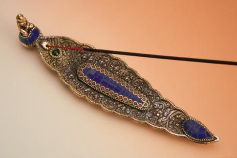 PORTAINCIENSOS | INCENSARIO GONDOLA 22,54 CMS CON PEDRERIA Y BUDA