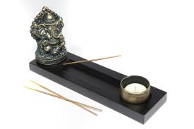 PORTAINCIENSOS | INCENSARIO Y PORTALUMINAS GANESHA 12 X 24 CM.