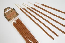 INCIENSOS ARTESANALES | INCIENSO ARTESANO DE PALO SANTO NATURAL Y MIRRA (Doble Purificacion) 23 CM (7 CM ). 6 unidades.