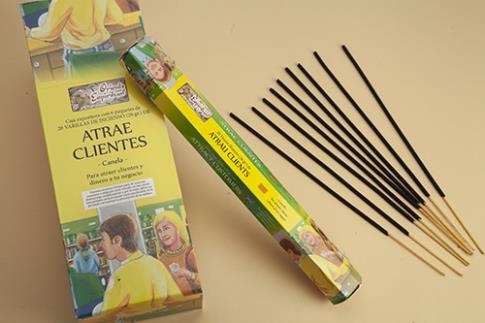 INCIENSOS HEXAGON. ESOTERICOS 20 VAR (26G) DUR 45" | INCIENSO ATRAE CLIENTES HEXAGONAL 20 VARILLAS 26 G. (CANELA)