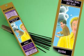 INCIENSOS KARMA ESOTERICOS 16 VAR. (26 GRM) DUR.60 | INCIENSO CONTRA MAL DE OJO (RUDA) KARMA 16 VARILLAS 26 G.
