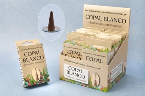 INCIENSOS KARMA 12 CONOS (22 GRM) DURACIN 30" | INCIENSO COPAL BLANCO (PROTECCION Y PURIFICACION) KARMA 12 CONOS