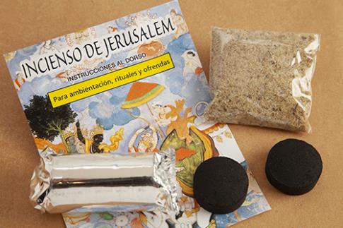 INCIENSOS EN GRANO | INCIENSO DE JERUSALEM CON CARBON E INSTR (50 GR APROX)