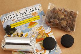 INCIENSOS EN GRANO | INCIENSO DE MIRRA CON CARBON E INSTRUCCIONES (50 GR APROX)