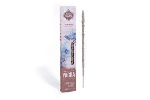 INCIENSOS SAGRADA MADRE | INCIENSO DE YAGRA CON ORQUIDEA Y LAUREL - DESTINO PROSPERO (6 varillas).