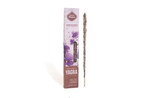 INCIENSOS SAGRADA MADRE | INCIENSO DE YAGRA CON VIOLETAS Y LAVANDA - TRANSMUTACION ENERGETICA (6 varillas).