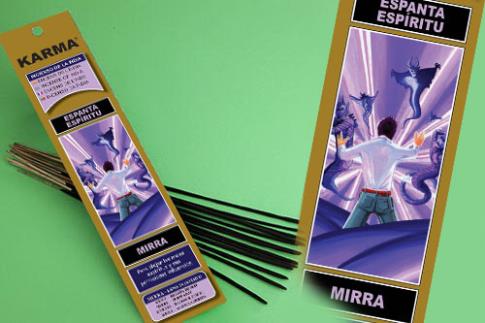 INCIENSOS KARMA ESOTERICOS 16 VAR. (26 GRM) DUR.60 | INCIENSO ESPANTA ESPIRITU (MIRRA) KARMA 16 VARILLAS 26 G.