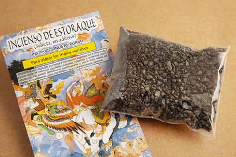 INCIENSOS EN GRANO | INCIENSO ESTORAQUE (SOBRE 50 GR APROX CON INSTR)