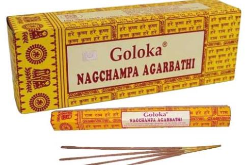 INCIENSOS NAG CHAMPA, GOLOKA Y PADMINI | INCIENSO GOLOKA HEXAGONAL 20 GRMS