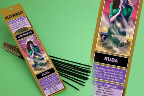 INCIENSOS KARMA ESOTERICOS 16 VAR. (26 GRM) DUR.60 | INCIENSO LIMPIEZA (RUDA) KARMA 16 VARILLAS 26 G.