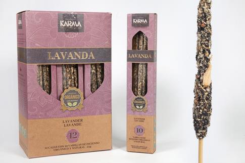 INCIENSOS ORGÁNICOS | INCIENSO ORGANICO DE LAVANDA (25 GRAMOS - 10 STICKS)