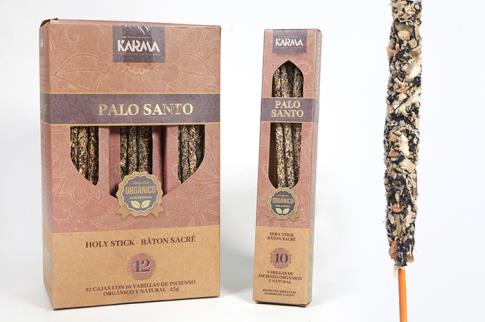 INCIENSOS ORGNICOS | INCIENSO ORGANICO DE PALO SANTO (25 GRAMOS - 10 STICKS)