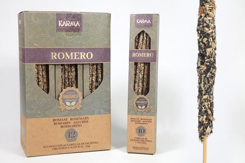 INCIENSOS ORGNICOS | INCIENSO ORGANICO DE ROMERO (25 GRAMOS - 10 STICKS)