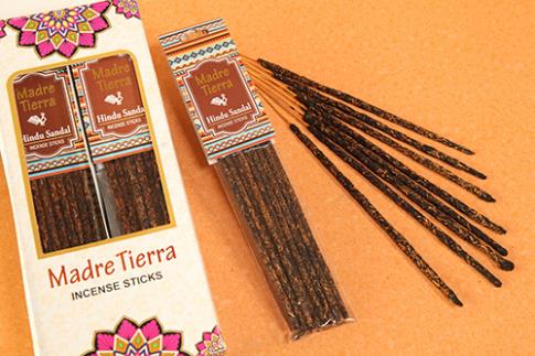 INCIENSOS ORGNICOS | INCIENSO ORGANICO MADRE TIERRA DE SANDALO HINDU (8 varillas) (30 gr. aprox.)