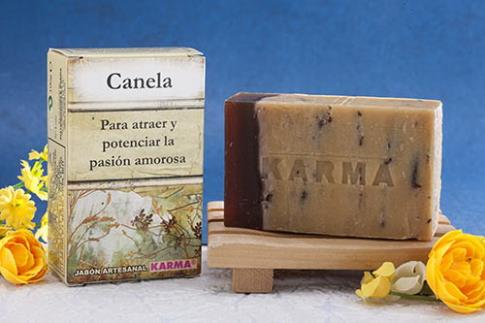 JABONES ARTESANOS KARMA | JABON CANELA 100 gr. (Para atraer dinero y amor)